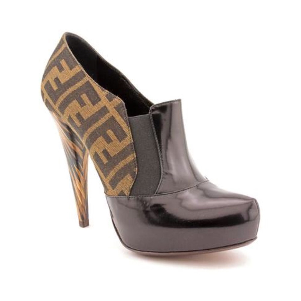 Fendi Zucca Monogram Logo Ankle Boots Booties